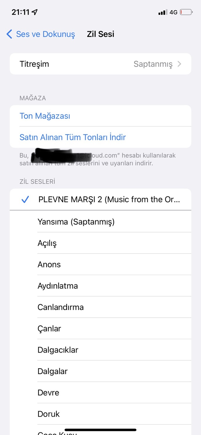 Telefon zil sesiniz nedir?