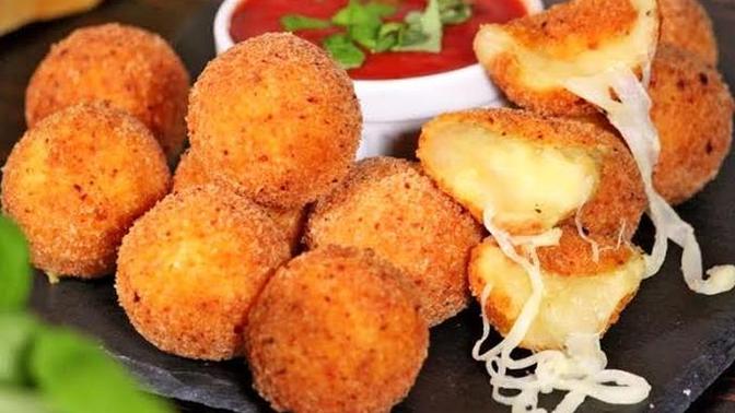 Çıtır kaşarlı patates toplarını yediniz mi?