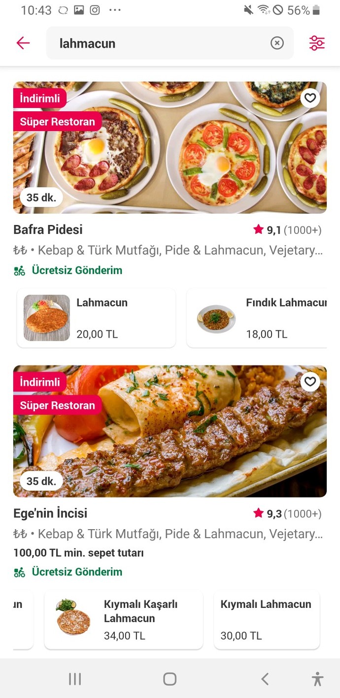 Sizin oralarda lahmacun ne kadar?
