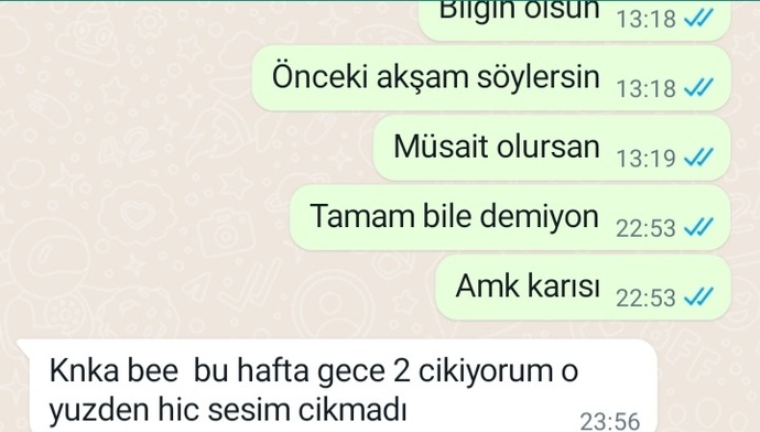 Mesajınıza görüldü atılması durumunda ne tepki verirsiniz?