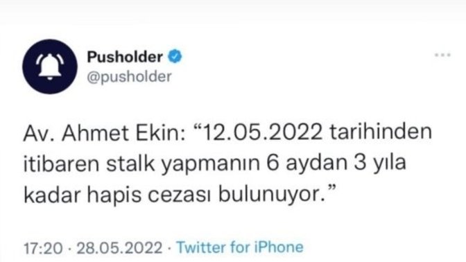 Büyük skandal! Büyük şok! Stalk yapmanın cezası gelmiş bu konu hakkındaki düşünceleriniz neler?