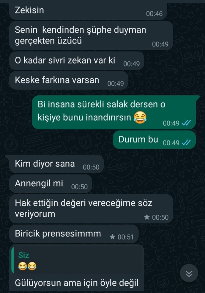 Böyle şeyler yazıp değerli hissettiriyor, seviyor mu sizce?
