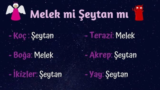 Melek misin, şeytan mı?