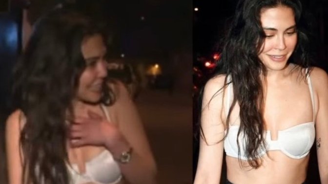 Dilara Aksüyek sütyenle gezerken “Kıyafetim gayet normal.” dedi! Tarzını nasıl buldunuz?