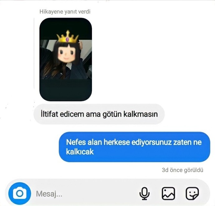 Bunu yazdıktan sonra görüldü attı, neden?