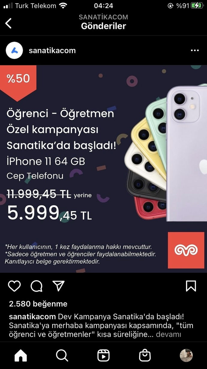 Iphone 11 5.999₺ ?