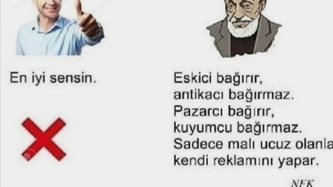 Kendini öven insanlara ne demeliyiz?