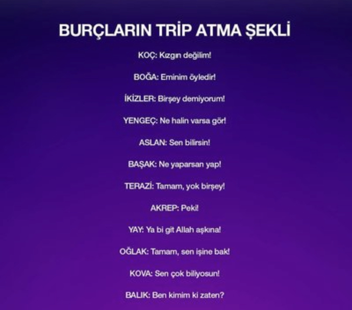 Burcuna göre trip cümlen nedir?