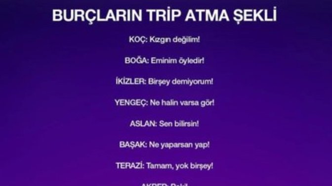 Burcuna göre trip cümlen nedir?