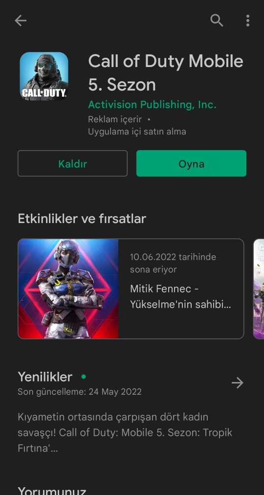 En son hangi mobil oyunu indirmiştiniz?