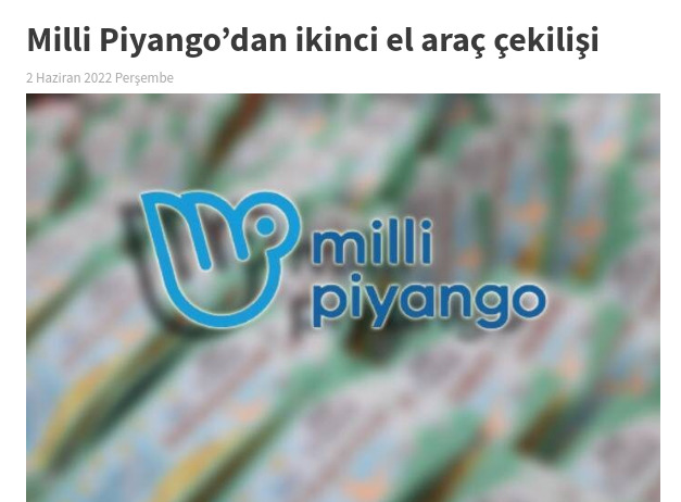 Milli Piyango, ikinci el araç çekilişi yapacak! Ne düşünüyorsunuz?