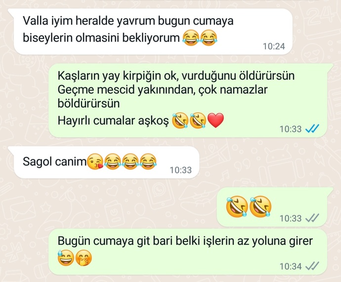 Sevgilinize cuma mesajı attınız mı?