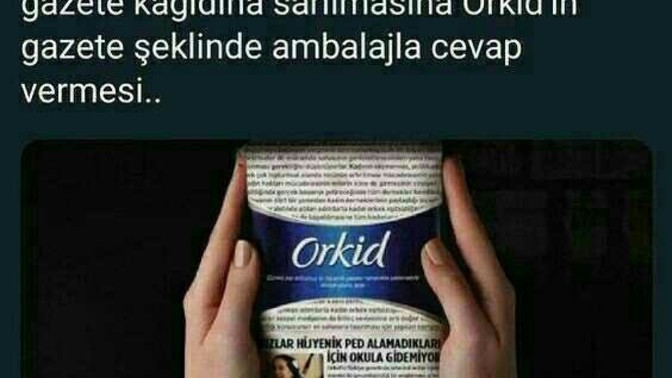Ayıp bir şeymiş gibi gazete kağıdına sarılan pedler için Orkid'in cevabı nasıl sizce?