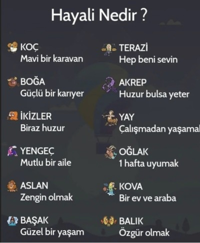 Burcuna göre hayalin nedir?