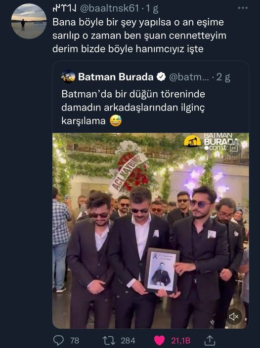 Düğünde arkadaşlarınız evlendiğiniz için taziye merasimi düzenlese ne yapardınız?