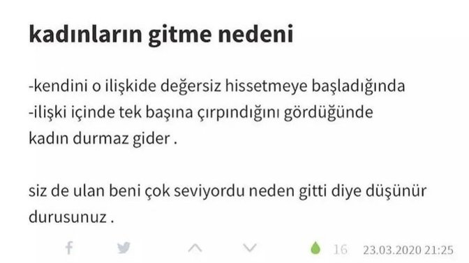 Kadınlar neden gider?