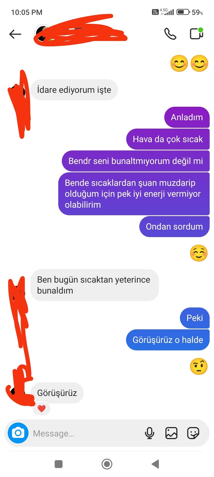Bu kızla yeni tanıştım biraz da açıldım ne yalan söylim ama en son konuşmamız böyle geçti sizce bu kız benle konuşmak istemiyor mu?