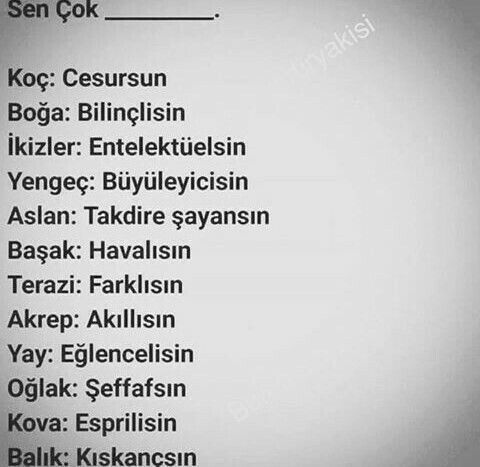 Burcuna göre neysin?