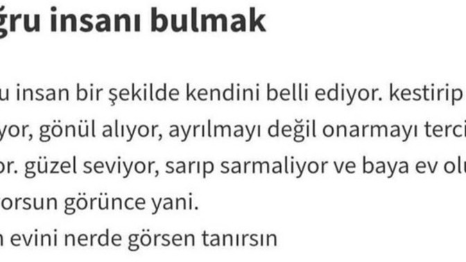 Sizin için doğru insanın tanımı nedir?