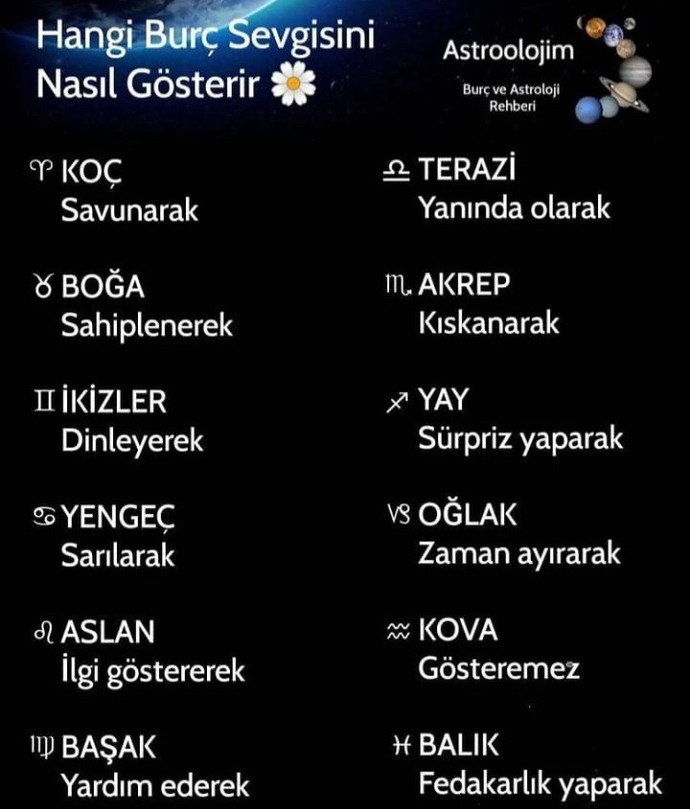 Burcuna göre sevgini nasıl gösterirsin?