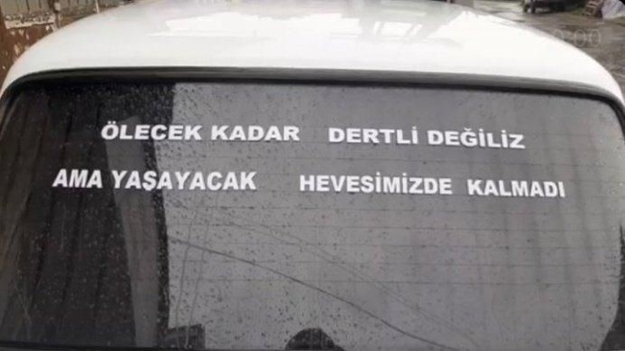 Araba arkası sözler atar mısınız?