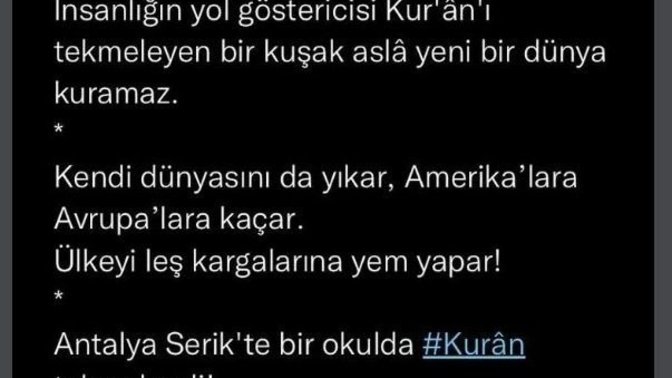 Kur'an-ı Kerim'i tekmeliyen çocuklar için ne düşünüyorsunuz bu zihniyet nereye gidiyor?