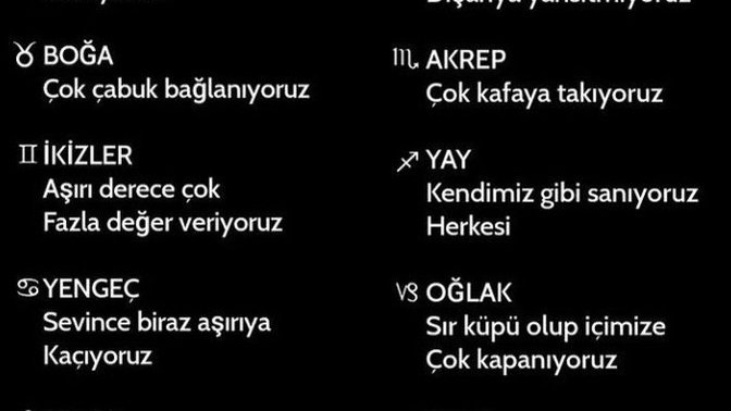 Burcuna göre neyi çok yapıyorsun?