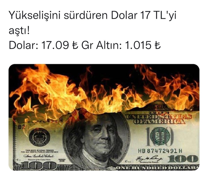 Dolar, altın aldı başını gidiyor. Sizin yatırımınız mı vardı yoksa borcunuz mu?