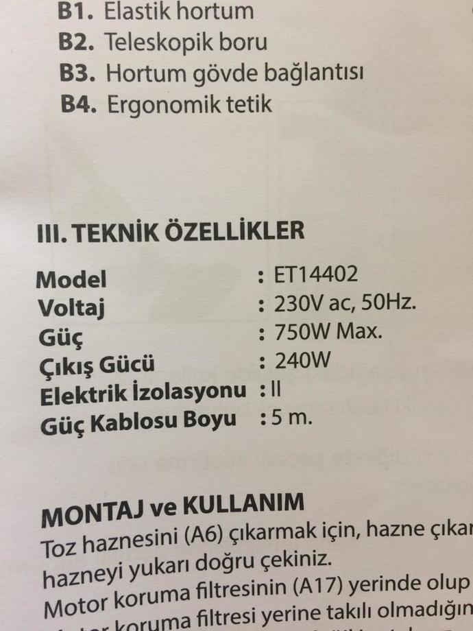 Elektrikli süpürge aldım çekim kuvveti iyi gibi değil Bi bilgisi olan varsa yardımcı olabilir mi?