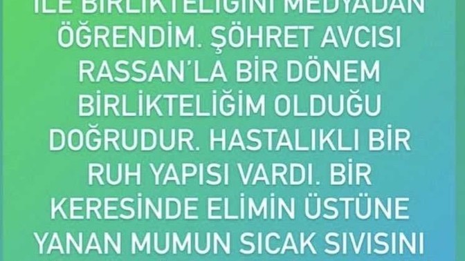 Bahar Candan, Ebru Gündeş'i yeni sevgilisine karşı uyarmış. Eski sevgilinizin yeni sevgilisini uyarır mısınız?