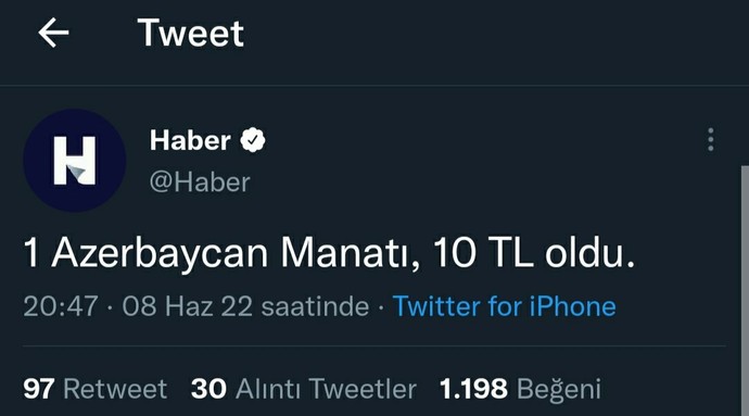 1 manat 10 TLyi gördü, ne düşünüyorsunuz?