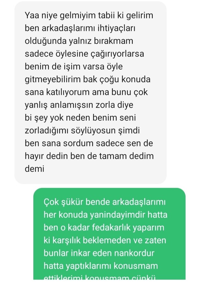 Yakın arkadaşımla kavga ettim sizce kim haklı?