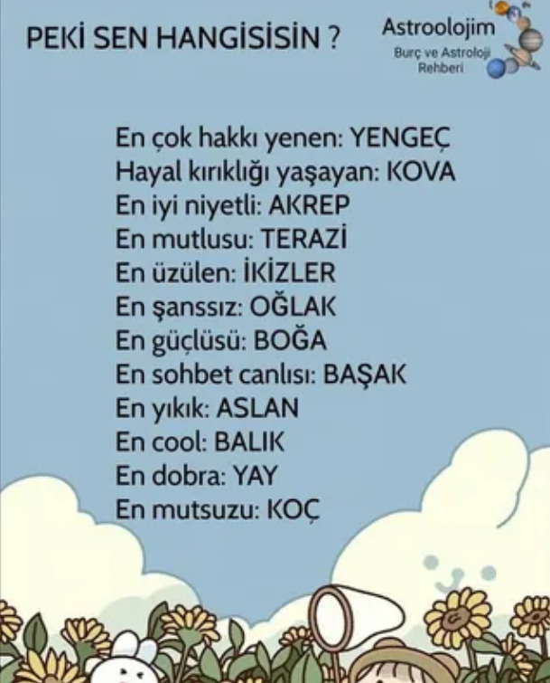 Burcuna göre haftanın en neyisin?