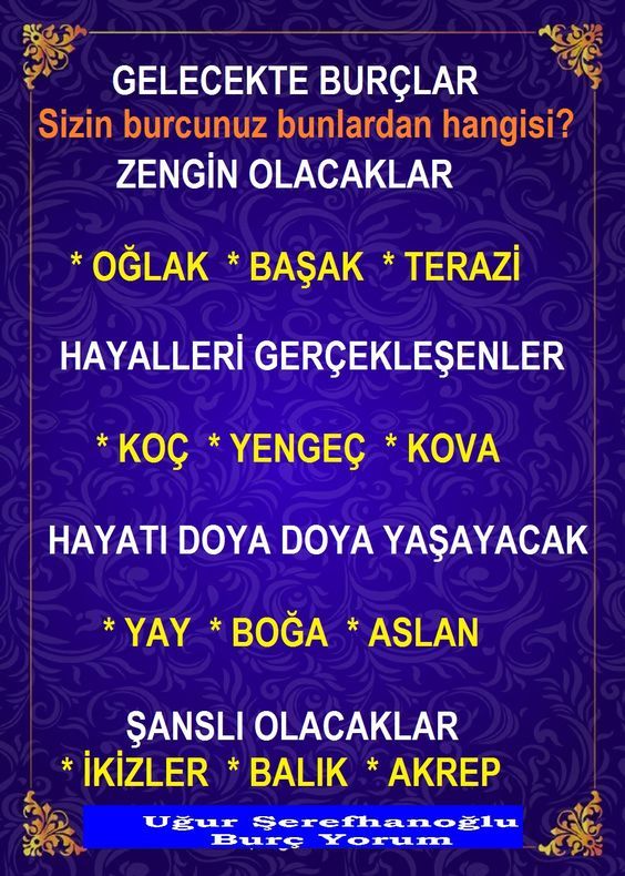 Sizin burcunuz bunlardan hangisi?