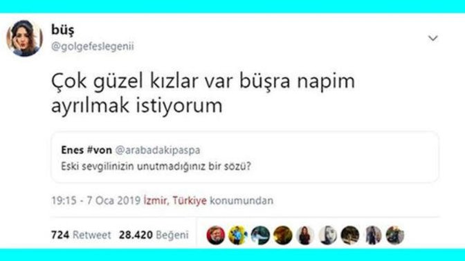 Eski sevgilinizin unutamadığınız bir sözü?