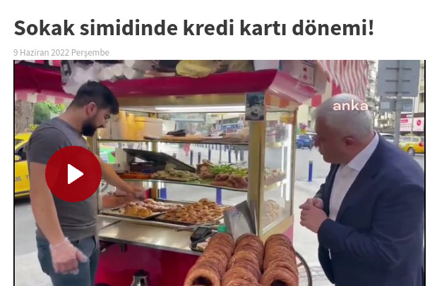 Kredi kartıyla simit satışı başlamış, duydunuz mu?