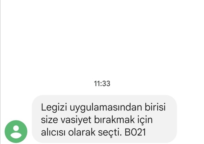 Böyle mesaj geldi ama anlamadım?