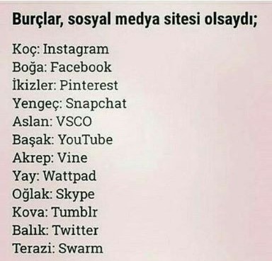 Burçlar sosyal medya sitesi olsaydı ne olurdu?