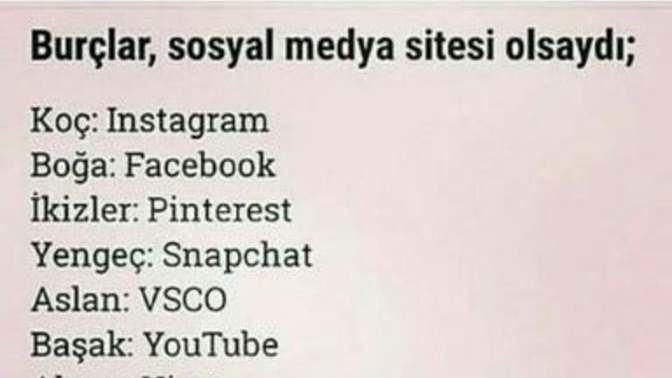 Burçlar sosyal medya sitesi olsaydı ne olurdu?