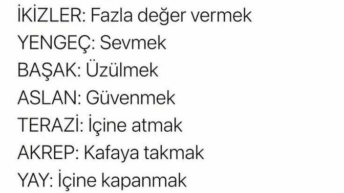 Burcuna göre yaptığın hatalar?