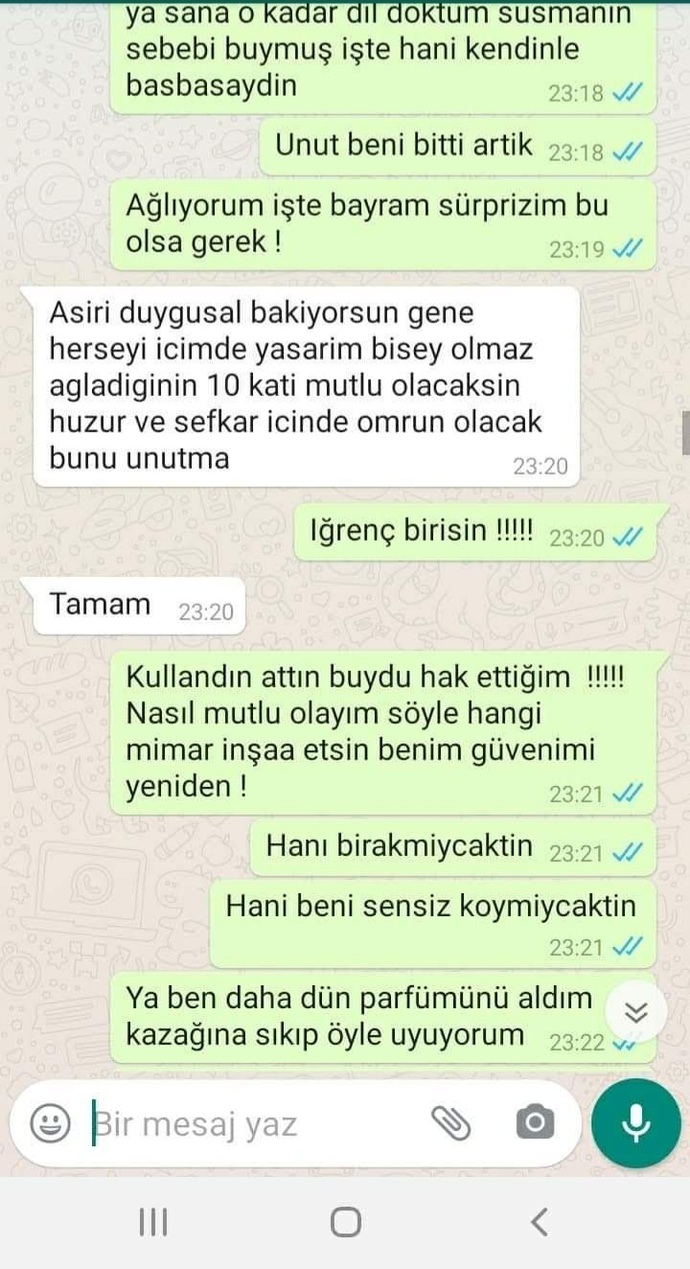 Iğdırlı Sevgilim oldu her güveni verdi sonuç bu oldu?