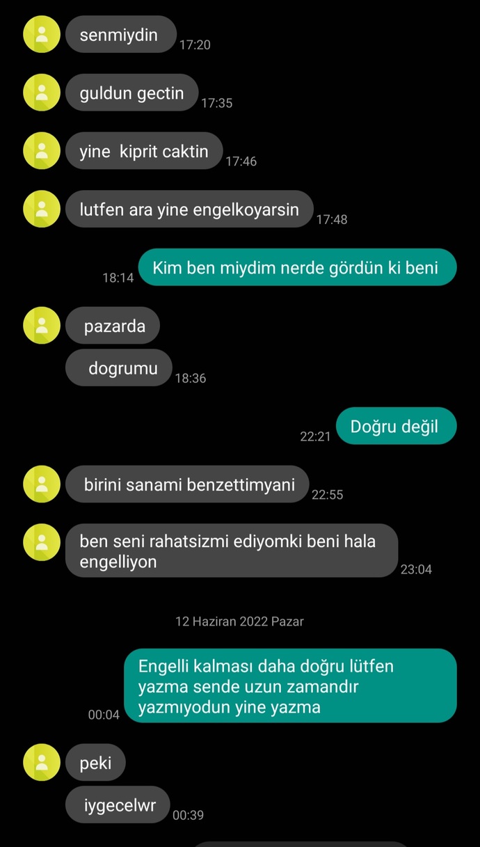 4 sene önceki evli eski sevgilim bana yazdı sevgilime söylemeli miyim?
