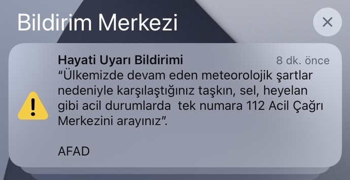 Bu bildirim ne anlama geliyor?