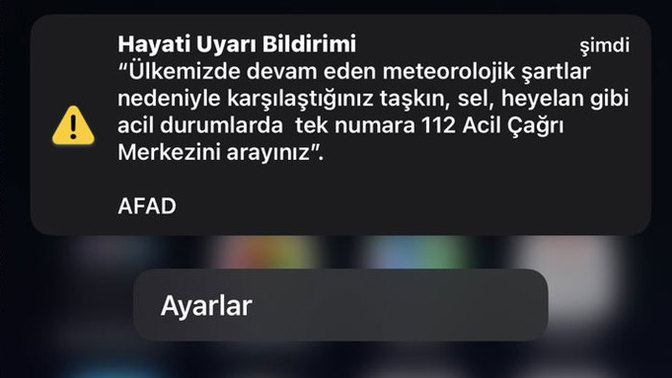 İSRAFİL Sur'a üfledi sandım kalpten gidecektim :D AFAD'tan "Hayati Uyarı Bildirimi alan var mı?