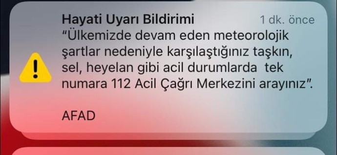Telefonunuza uyarı bildirimi geldi mi?