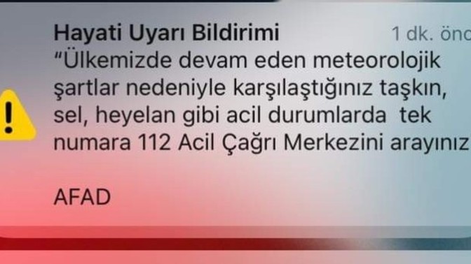 Telefonunuza uyarı bildirimi geldi mi?