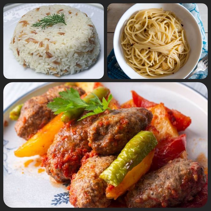 Köfte patatesin yanına pilav mı olmalı, spagetti olmaz mı?