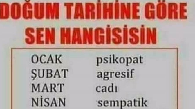 Doğum tarihine göre sen hangisisin?