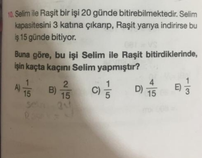 Yanıt E