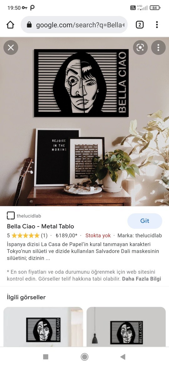 Bu tabloyu odama asıcam. Sence nasıl? Güzel mi?